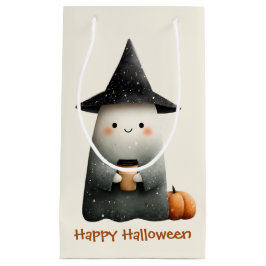 Schattigee geest met koffie Halloween Klein Cadeauzakje