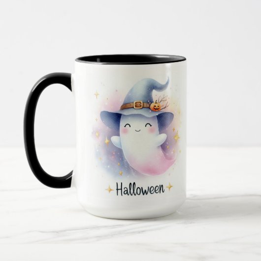 Schattigee geest met naam mok (Links)