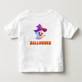 Schattigee geest met Paarse heks Pet Kinder Shirts (Achterkant)