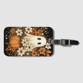 Schattigee geest met pompoen en Herfst bloesems -  Bagagelabel (Voorkant (horizontaal))