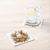 Schattigee geest met pompoen en Herfst bloesems -  Kartonnen Onderzetters (Insitu)