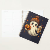 Schattigee geest met pompoen en koffie Halloween P Planner (Display)