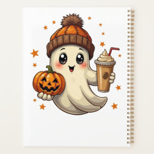 Schattigee geest met pompoen en koffie Halloween P Planner