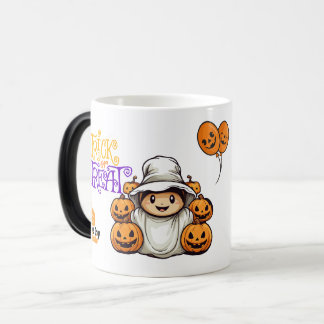 Schattigee geest met pompoenen Trick or treat Hall Magische Mok