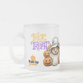 Schattigee geest met pompoenen Trick or treat Hall Matglas Koffiemok (Links)