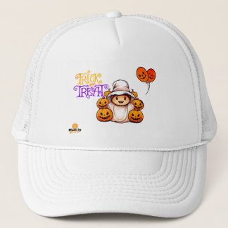 Schattigee geest met pompoenen Trick or treat Hall Trucker Pet