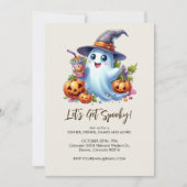 Schattigee geest met spookachtige drinken, Hallowe Kaart (Voorkant)