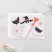 Schattigee geest met vleermuizen en snoep kaart (Voorkant / Achterkant in situ)