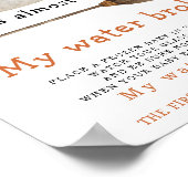 Schattigee geest - Mijn water brak baby shower Poster (Hoek)