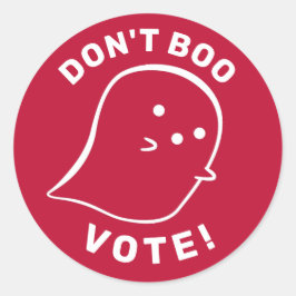 Schattigee geest niet boe, stem! Sticker