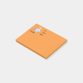 Schattigee geest op Halloween Oranje boodschap Post-it® Notes (Schuin)