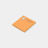 Schattigee geest op Halloween Sinaasappel Post-it® Notes (Schuin)