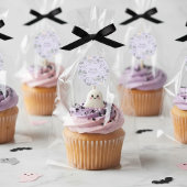Schattigee geest Paarse Halloween Baby shower Ronde Sticker