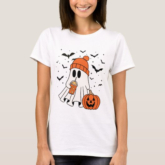 Schattigee geest, Schattigee spookachtige koffie T-shirt (Voorkant)