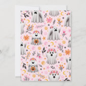 Schattigee geest spooktaculaire Kinder Halloween P Kaart (Achterkant)