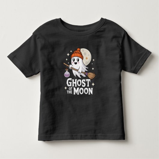 Schattigee geest van de maan Halloween Kinder Shirts (Voorkant)