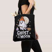 Schattigee geest van de maan Halloween Tote Bag (Dichtbij)