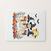 Schattigee Geesten Bloemen Pompoenen Vleermuizen H Legpuzzel (Horizontaal)