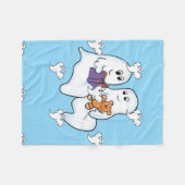 Schattigee geesten die samen lezen tijdens Hallowe Fleece Deken (Voorkant (Horizontaal))