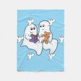 Schattigee geesten die samen lezen tijdens Hallowe Fleece Deken