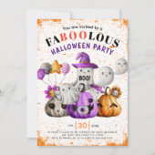 Schattigee geesten en pompoenen BOO Halloween fees Kaart (Voorkant)