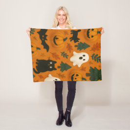 Schattigee geesten en pompoenen | Halloween fleece Deken