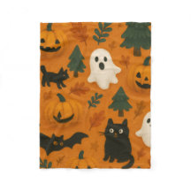 Schattigee geesten en pompoenen | Halloween fleece
