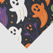 Schattigee geesten en vleermuizen Spooky Halloween Tissuepapier (Detail)