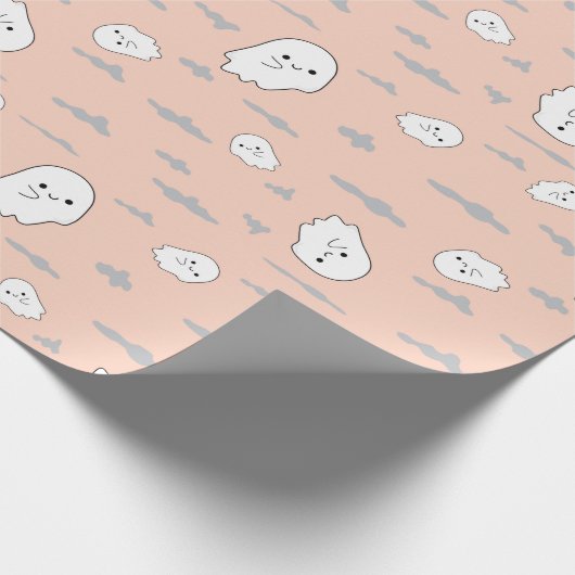 Schattigee geesten en wolken naadloos Halloween ca Cadeaupapier (Hoek)