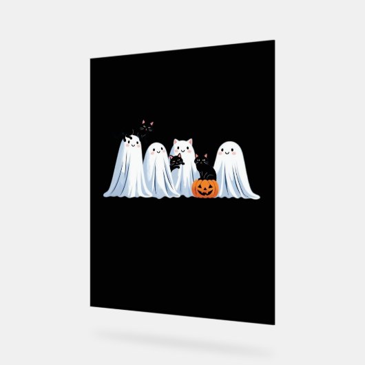 Schattigee geesten en zwarte katten Halloween - Sp Acryl Bord (Hoek)