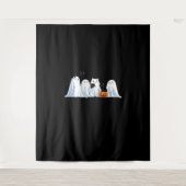 Schattigee geesten en zwarte katten Halloween - Sp Wandkleed (Voorkant)