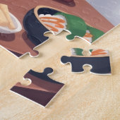 Schattigee geesten eten sushi legpuzzel (Zijkant)