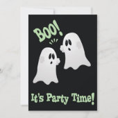 Schattigee Geesten Halloween Party Invitation voor Kaart (Voorkant)