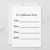 Schattigee Geesten Halloween Party Invitation voor Kaart (Achterkant)