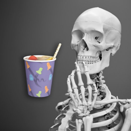 Schattigee geesten in lila, Halloween Papieren Bekers