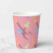 Schattigee geesten in roze, Halloween Papieren Bekers (Achterkant)