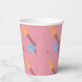 Schattigee geesten in roze, Halloween Papieren Bekers (Rechts)