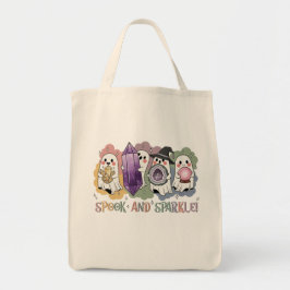 Schattigee geesten kristallen Halloween magie esth Tote Bag