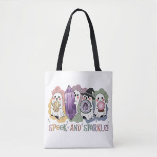 Schattigee geesten kristallen Halloween magie esth Tote Bag