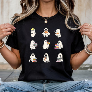 Schattigee geesten lezen Spooky Book Lovers Gift T-shirt