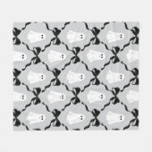 Schattigee geesten met Coquette Black Bows Hallowe Fleece Deken (Voorkant (Horizontaal))