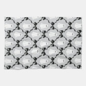 Schattigee geesten met Coquette Black Bows Hallowe Theedoek (Horizontaal)