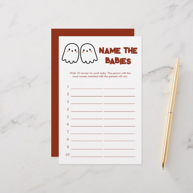 Schattigee geesten noemen het Twin Babies Shower-s (Voorkant / Achterkant in situ)