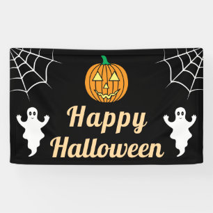 Schattigee geesten Pumpkin Spider Web Fun Hallowee Spandoek