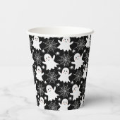 Schattigee geesten | Spinnen | Spider Webs Hallowe Papieren Bekers (Achterkant)