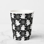 Schattigee geesten | Spinnen | Spider Webs Hallowe Papieren Bekers (Voorkant)