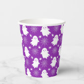 Schattigee geesten | Spinnen | Spider Webs Hallowe Papieren Bekers (Voorkant)