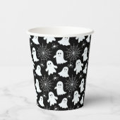 Schattigee geesten | Spinnen | Spider Webs Hallowe Papieren Bekers (Achterkant)