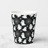 Schattigee geesten | Spinnen | Spider Webs Hallowe Papieren Bekers (Voorkant)