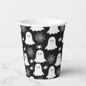 Schattigee geesten | Spinnen | Spider Webs Hallowe Papieren Bekers (Voorkant)